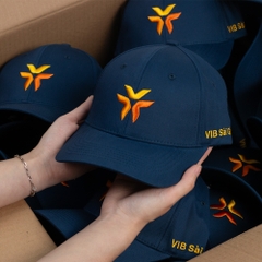 Dự án Nón lưỡi trai đồng phục thêu VIB Bank theo yêu cầu