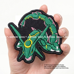 Patch thêu hình ôm viền có velcro Rồng Xanh theo yêu cầu
