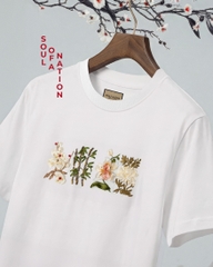 Áo Thun Thêu Ruy Băng Thủ Công - Mai Lan Cúc Trúc (Tứ Quý)