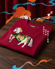 Áo Thun Thêu Ruy Băng Thủ Công - Bạch Mã Đông Hồ