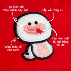 Áo Thun Trẻ Em - Patch Tỵ Bông Môi Dày