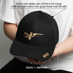 Nón Lưỡi Trai - Thêu Chim Lạc Đính Khoen Kim Loại