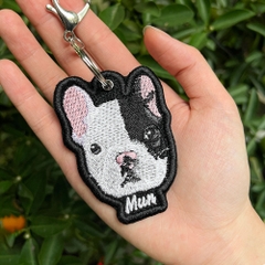 Dự án Móc khóa thêu chân dung thú cưng chó Mun & chó Dâu