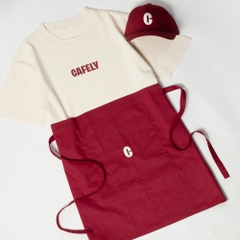 Dự án Tạp dề ngắn đồng phục thêu CAFELY theo yêu cầu