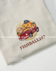 Túi Tote thêu Fishball theo yêu cầu