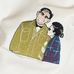 Dự án Túi tote thêu theo yêu cầu Cặp đôi trung niên