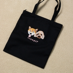 Dự án Áo thun, Túi tote thêu chân dung thú cưng Shiba & Poodle