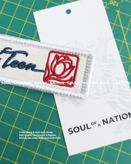 Patch thêu hình chữ nhật Mỹ Teen theo yêu cầu