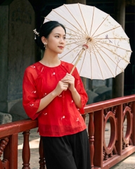 Áo Yếm Voan Nữ Đỏ