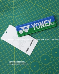 Patch thêu hình chữ nhật YONEX theo yêu cầu