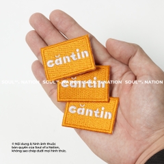 Patch thêu hình chữ nhật CĂN TIN theo yêu cầu