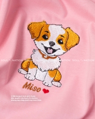 Dự án thêu hình chuyển chibi chó Miso