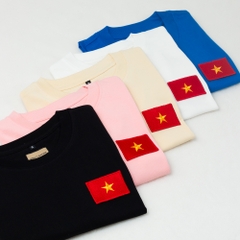 Áo Thun - Patch Thêu Lá Cờ Việt Nam