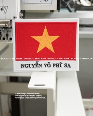 Patch thêu hình chữ nhật Nguyễn Võ Phù Sa mẫu 2 theo yêu cầu