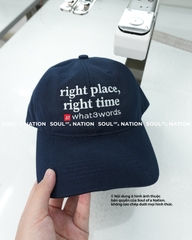 Dự án Nón lưỡi trai thêu theo yêu cầu Right Place, Right Time