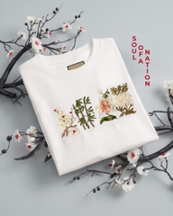 Áo Thun Thêu Ruy Băng Thủ Công - Mai Lan Cúc Trúc (Tứ Quý)