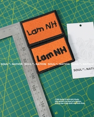 Patch thêu ôm viền Tên Lam NH theo yêu cầu