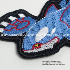 Patch thêu hình ôm viền có velcro Cá Voi Xanh theo yêu cầu