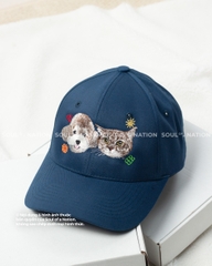 Dự án nón lưỡi trai thêu chân dung thú cưng 4 pet chó mèo