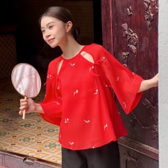 Áo Yếm Voan Nữ Đỏ