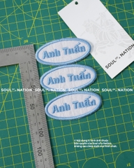 Patch thêu ôm viền Tên Anh Tuấn, Gia Linh theo yêu cầu