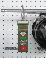 Móc khoá thêu hình ôm viền Cảnh Sát Hình Sự theo yêu cầu
