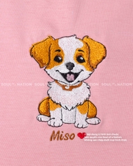 Dự án thêu hình chuyển chibi chó Miso