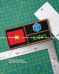 Patch thêu hình chữ nhật Aiden theo yêu cầu