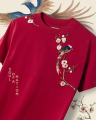 Áo Thun Thêu Ruy Băng Thủ Công - Vương Điểu Thưởng Mai