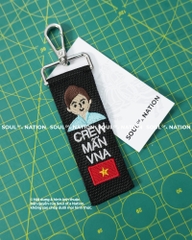 Móc khóa thêu hình chữ nhật Crew Mẫn VNA theo yêu cầu