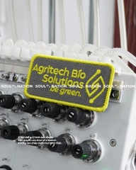 Patch thêu hình ôm viền Agritech Bio theo yêu cầu