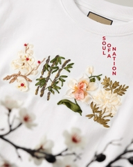 Áo Thun Thêu Ruy Băng Thủ Công - Mai Lan Cúc Trúc (Tứ Quý)