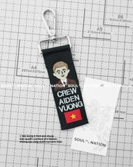 Móc khoá thêu hình ôm viền hãng hàng không EA mẫu 1 theo yêu cầu