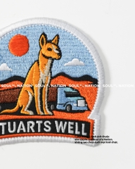Patch thêu hình ôm viền STUARTS WELL theo yêu cầu