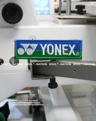 Patch thêu hình chữ nhật YONEX theo yêu cầu