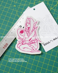 Patch thêu nhuộm màu chỉ hình ôm viền Nàng Tiên Cá theo yêu cầu