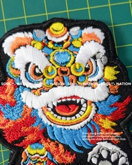 Patch thêu hình ôm viền Con Lân theo yêu cầu