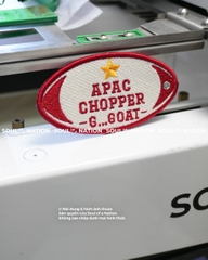Patch thêu hình ôm viền APAC CHOPPER theo yêu cầu