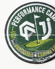 Patch thêu hình tròn PERFORMANCE CAMP theo yêu cầu