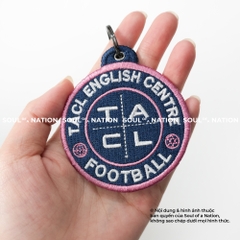 Móc khoá thêu hình tròn TACL FOOTBALL theo yêu cầu
