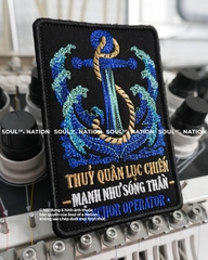 Patch thêu hình chữ nhật Thủy Quân Lục Chiến theo yêu cầu