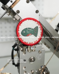 Patch in nhuộm chỉ Cá Xanh theo yêu cầu