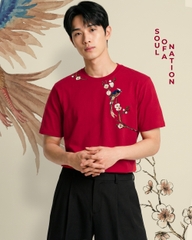 Áo Thun Thêu Ruy Băng Thủ Công - Vương Điểu Thưởng Mai