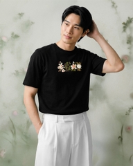 Áo Thun Thêu Ruy Băng Thủ Công - Mai Lan Cúc Trúc (Tứ Quý)