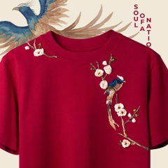 Áo Thun Thêu Ruy Băng Thủ Công - Vương Điểu Thưởng Mai