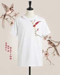 Áo Thun Thêu Ruy Băng Thủ Công - Phụng Điểu Thưởng Mai