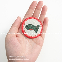 Patch in nhuộm chỉ Cá Xanh theo yêu cầu