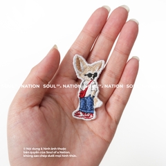 Patch thêu hình ôm viền Con cáo theo yêu cầu