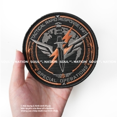 Patch thêu hình tròn Đao Kiếm theo yêu cầu