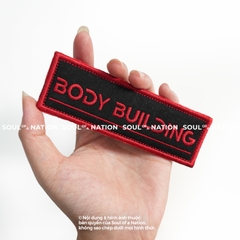 Patch thêu hình chữ nhật BODY BUILDING theo yêu cầu